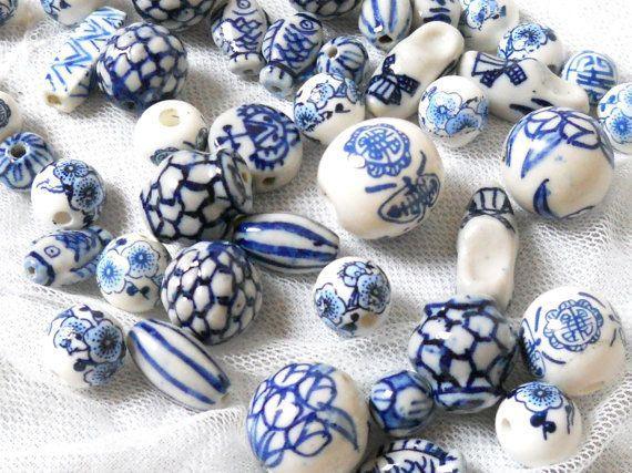 Blue Ceramic Bead - Crazy Like a Daisy Boutique