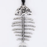 Metal Fish Bone Pendant Necklace Set - Crazy Like a Daisy Boutique #