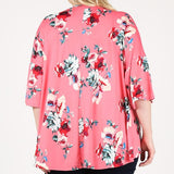 Plus Size Floral Short Sleeve Cardigan - Crazy Like a Daisy Boutique #