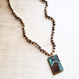 JASPER Necklace with Ocean Agate Pendant - Crazy Like a Daisy Boutique