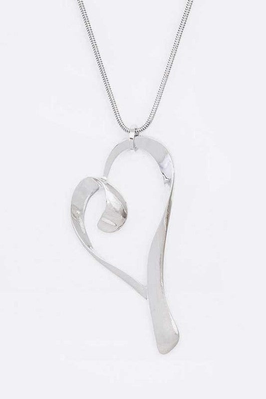 Swirly Heart Pendant Necklace Set - Crazy Like a Daisy Boutique #