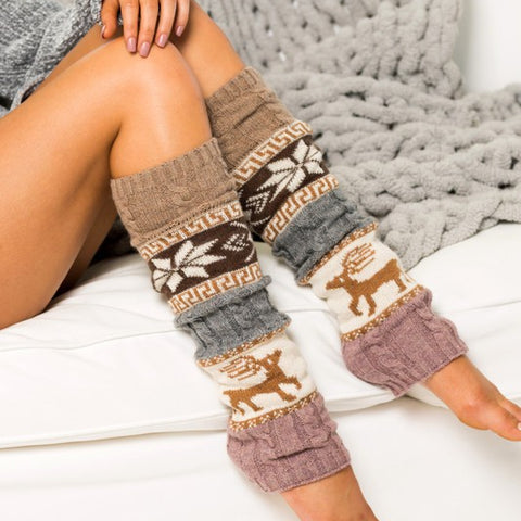 Nordic Snowflake Leg Warmers - Crazy Like a Daisy Boutique