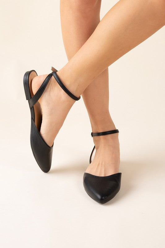 LINDEN-S Ankle Strap Flats - Crazy Like a Daisy Boutique #
