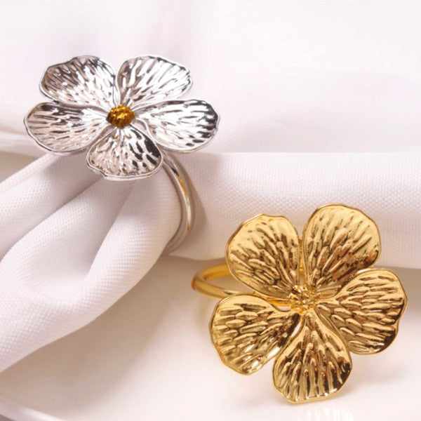 5 Leaf Flower Napkin Ring -Set of 6 - Crazy Like a Daisy Boutique #
