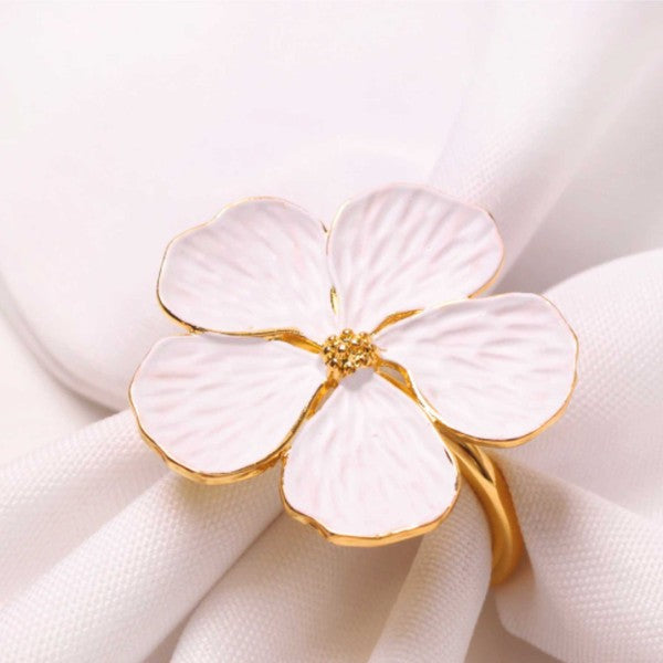 5 Leaf Flower Napkin Ring -Set of 6 - Crazy Like a Daisy Boutique #