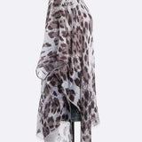 Snow Leopard Printed Kimono Cardigan - Crazy Like a Daisy Boutique #