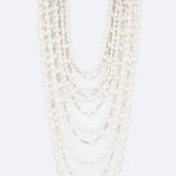 Million Layered Pearl Strands Necklace Set - Crazy Like a Daisy Boutique #
