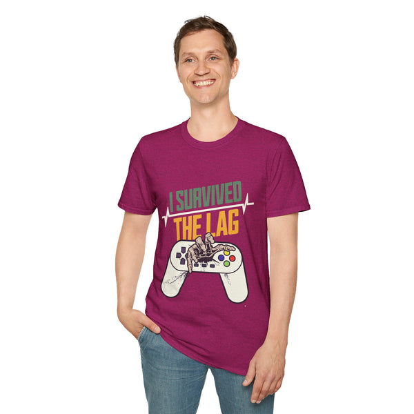 'I survived the lag' - Unisex Softstyle T-Shirt