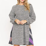 Tweed Bishop Sleeve A Line Dress - Crazy Like a Daisy Boutique #