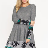 Terry Plaid Layered Fit And Flare Dress - Crazy Like a Daisy Boutique #