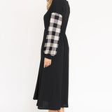 Knit Bishop Sleeve Tea Length Dress - Crazy Like a Daisy Boutique #