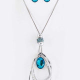 Crystal Drop & Hoops Necklace Set - Crazy Like a Daisy Boutique #