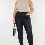 Plus High Rise Coated Ankle Skinny Jeans - Crazy Like a Daisy Boutique