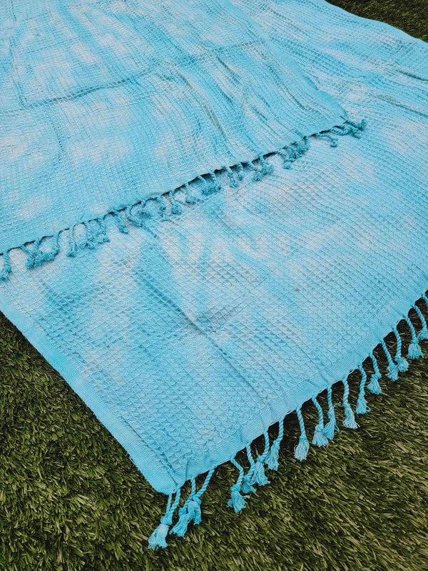 WAFFLE LIGHTWEIGHT QUICK DRY Towel - Blue Tie Dye