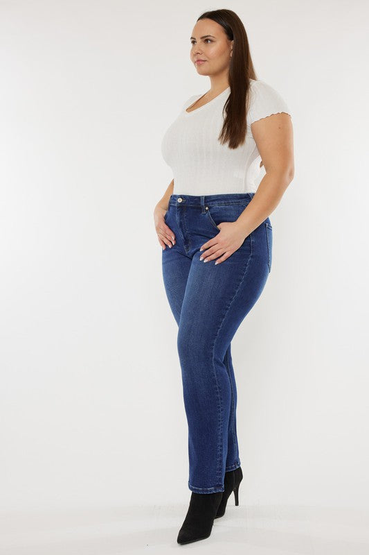 Plus Open Pack Slim Straight Jeans - Crazy Like a Daisy Boutique