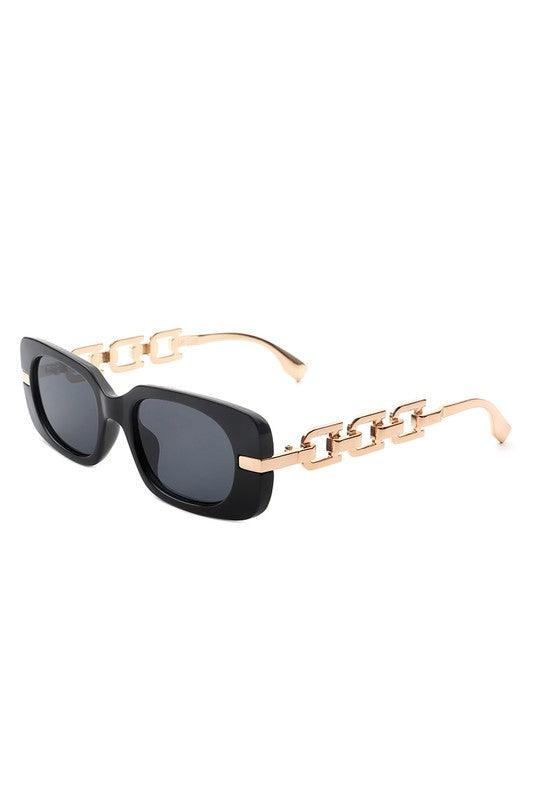 Square Chic Chain Link Design Fashion Sunglasses - Crazy Like a Daisy Boutique #