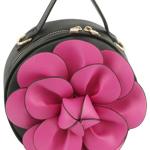 Fashion 3D Flower Round Crossbody Bag - Crazy Like a Daisy Boutique