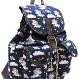 Unicorn Printed Canvas Backpack - Crazy Like a Daisy Boutique