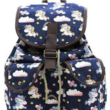 Unicorn Printed Canvas Backpack - Crazy Like a Daisy Boutique