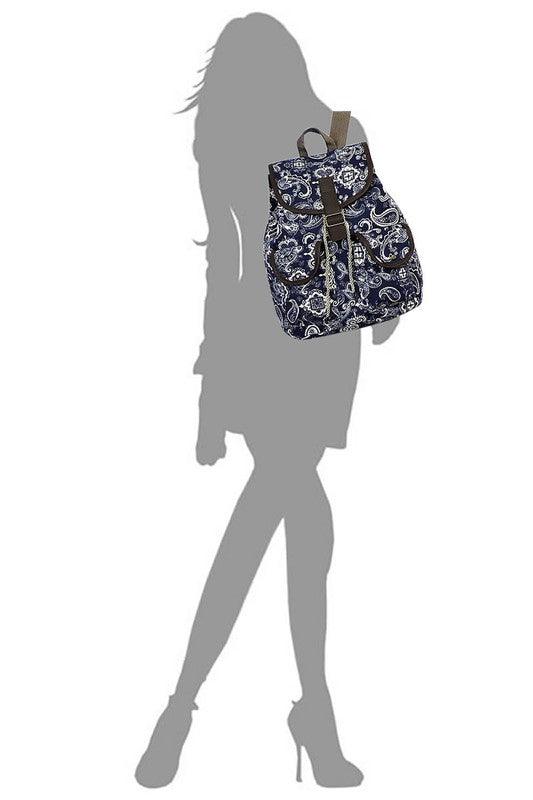 Tribal Printed Canvas Backpack - Crazy Like a Daisy Boutique