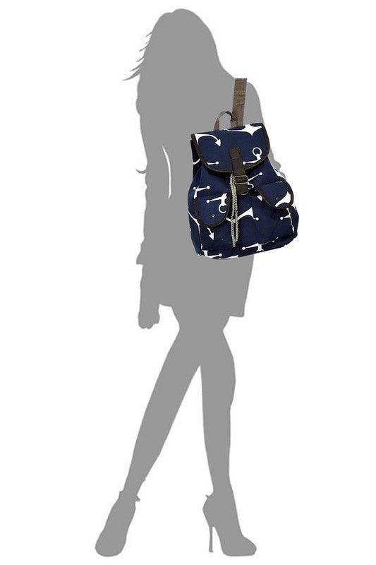 Cactus Printed Canvas Backpack - Crazy Like a Daisy Boutique