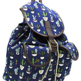 Cactus Printed Canvas Backpack - Crazy Like a Daisy Boutique #