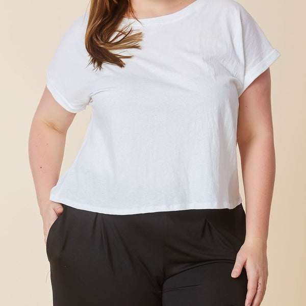 RECYCLED COTTON CROP CURVY SIZE