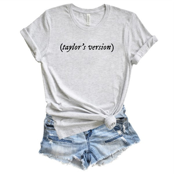 Taylor's Version Graphic Crew Neck Tee - Crazy Like a Daisy Boutique #