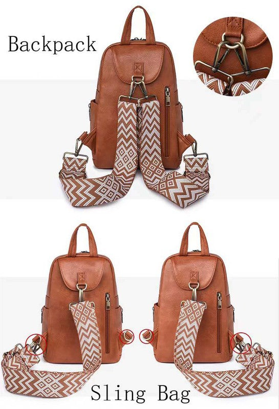 Alba Convertible Backpack Sling - Crazy Like a Daisy Boutique