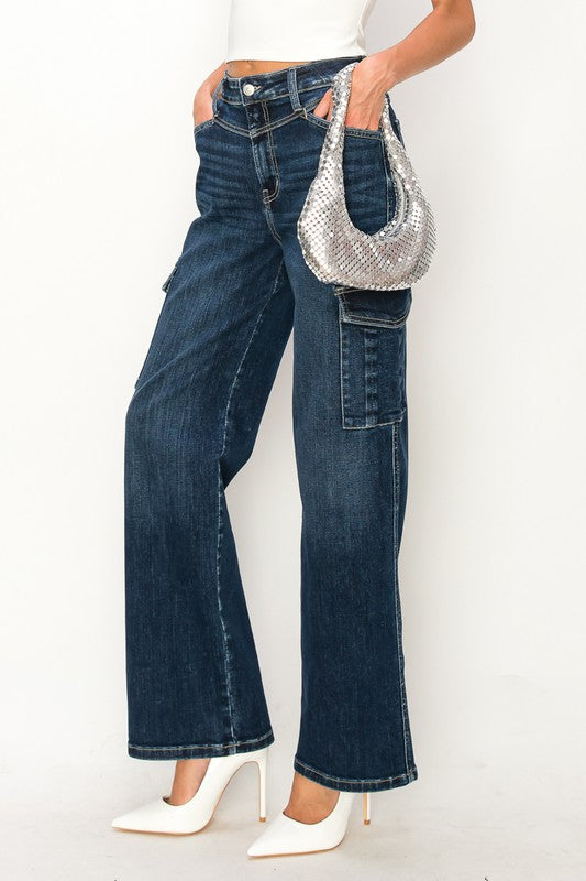 HIGH RISE WIDE JEANS - Crazy Like a Daisy Boutique