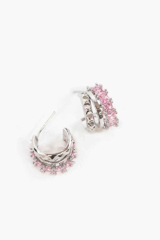 Pink Rocket Hoop Earrings - Crazy Like a Daisy Boutique