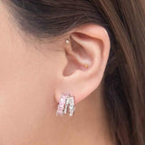 Pink Rocket Hoop Earrings - Crazy Like a Daisy Boutique