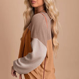 Ribbed color block tunic top - Crazy Like a Daisy Boutique