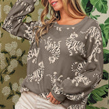 tiger animal print dolman sweatshirt pullover - Crazy Like a Daisy Boutique