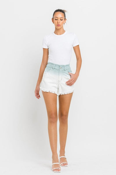 Super High Rise Paperbag Waistband Ombre Shorts - Crazy Like a Daisy Boutique #