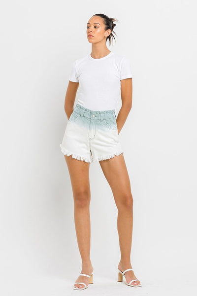 Super High Rise Paperbag Waistband Ombre Shorts - Crazy Like a Daisy Boutique #