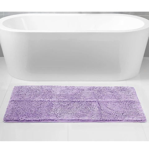 Violet Chenille Bath Mat Soft Bathroom Rug
