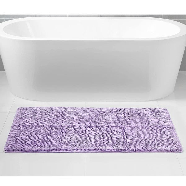 Violet Chenille Bath Mat Soft Bathroom Rug - Crazy Like a Daisy Boutique #