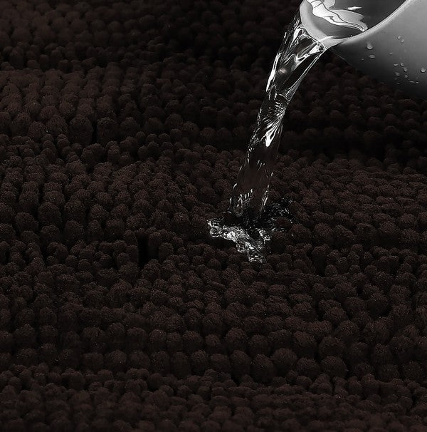 2PC Coffee Soft Cozy Plush Chenille Bath Mat Set - Crazy Like a Daisy Boutique #