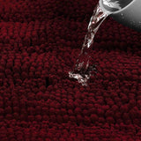 2PC Red Soft Cozy Plush Chenille Bath Mat Set - Crazy Like a Daisy Boutique #