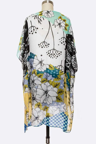 Mix Floral Printed Fashion Kimono - Crazy Like a Daisy Boutique #