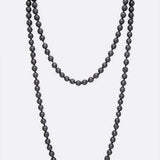 Hand Knotted Onyx Beads Convertible Necklace Set - Crazy Like a Daisy Boutique #