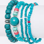 Mix Beads Layered Stretch Bracelet Set