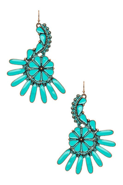 Iconic Turquoise Western Style Earrings