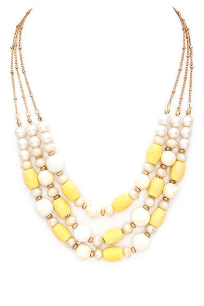 Mxi Beads Layer Necklace Set