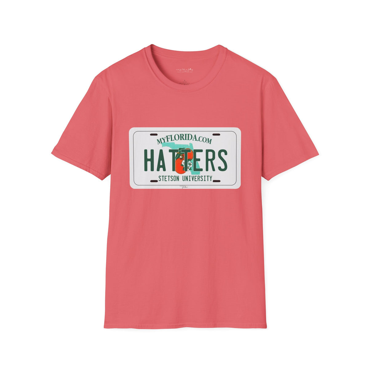 Custom COLLEGE License Plate - Softstyle T-Shirt