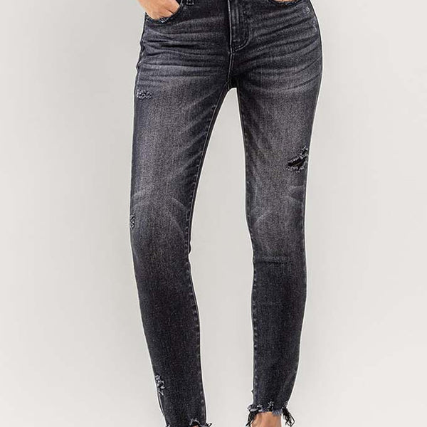 Lovervet Raw Hem Cropped Skinny Jeans