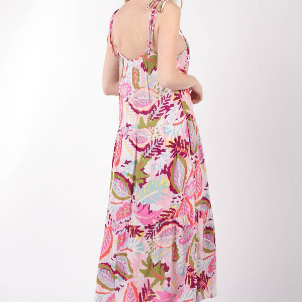 VERY J Tropical Printed Cami Midi Dress
