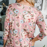 FLORAL LACE UP TOP - Crazy Like a Daisy Boutique #