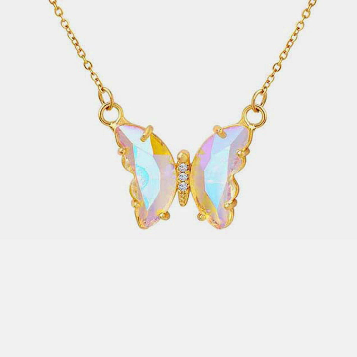 Gold-Plated Butterfly Pendant Necklace - Crazy Like a Daisy Boutique #